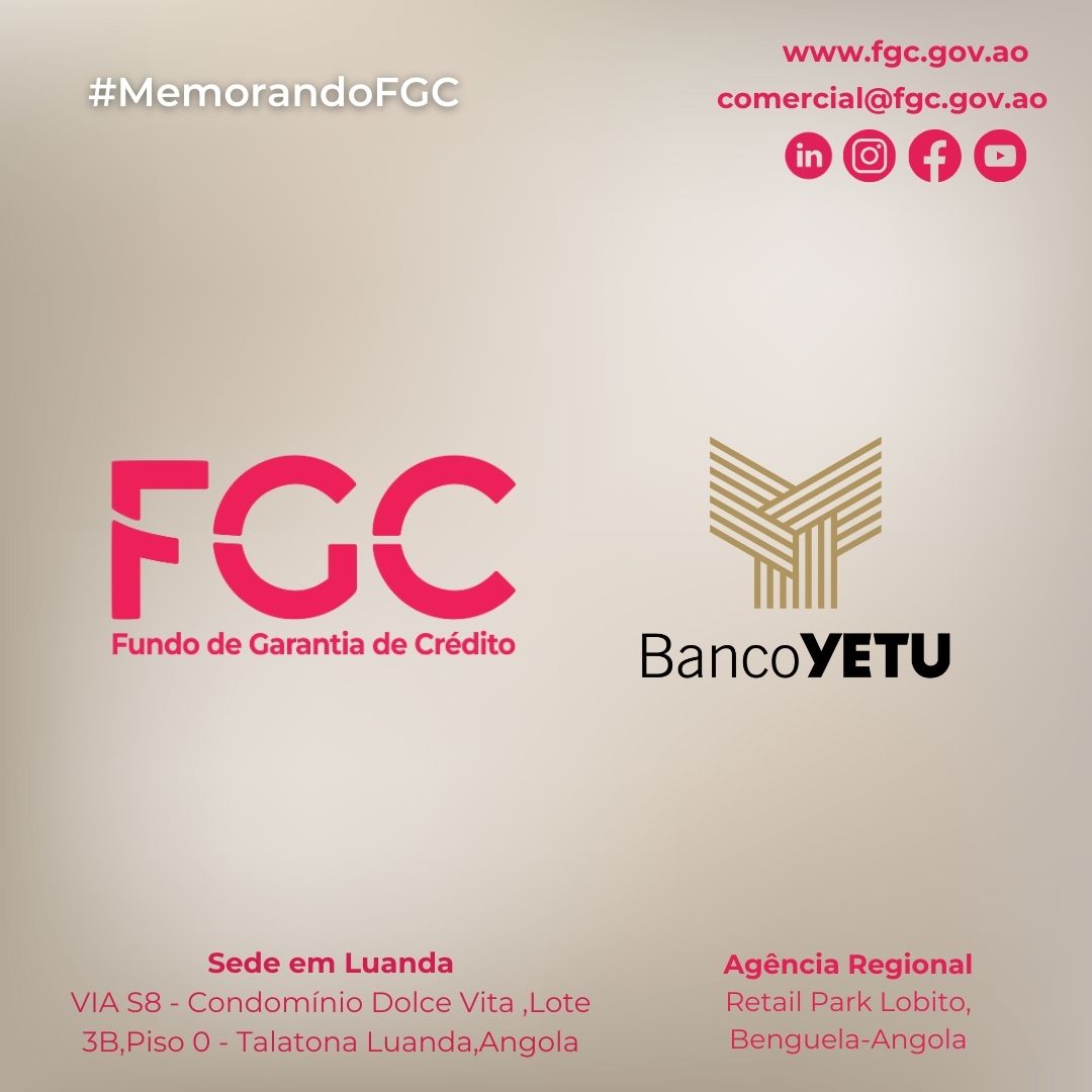FGC assina amanhã acordo com Banco YETU